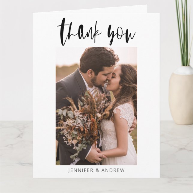 Minimalist Wedding Thank You Card (Front)