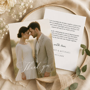 Minimalist Wedding Thank You Card