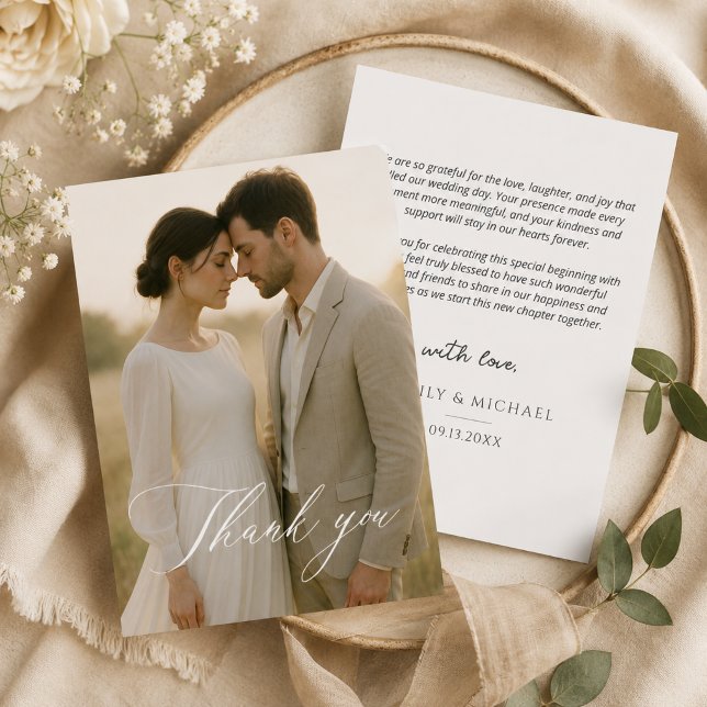 Minimalist Wedding Thank You Card (Creator Uploaded)