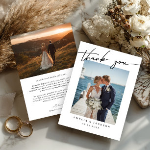 Minimalist Wedding Thank You Card – Photo Template