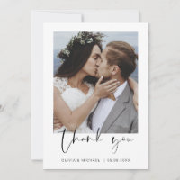 Minimalist Wedding Thank You Photo Thank You