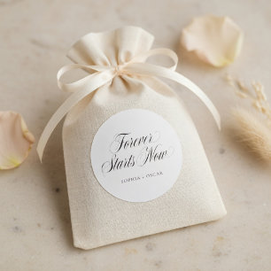 Minimalist Wedding Thank You Sticker Elegant
