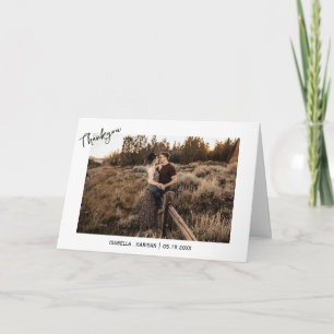Minimalist wedding thankyou card with Photo