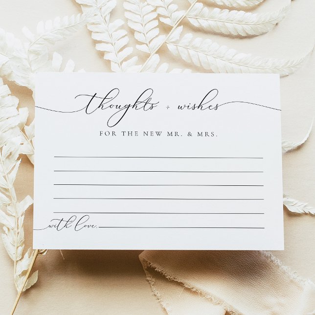 Minimalist Wedding Thoughts and Wishes Card (Creator Uploaded)