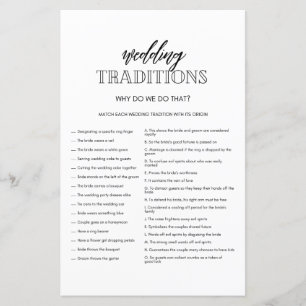 Minimalist Wedding Traditions shower game