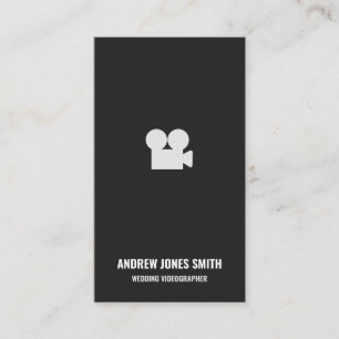 Minimalist Wedding Videographer Business Card