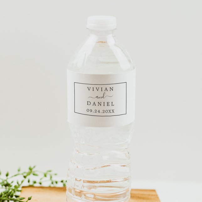 Minimalist Wedding Water Bottle Label (Creator Uploaded)