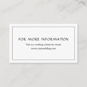 Minimalist Wedding Website Card