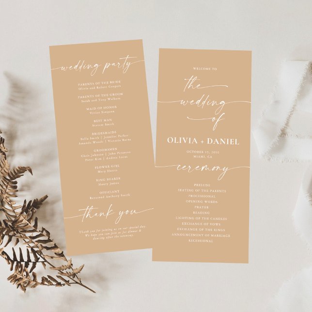 Minimalist Wedding Wedding Program Programme (Creator Uploaded)