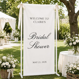 Minimalist Wedding Welcome Bridal Shower Engaged Banner