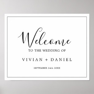 Minimalist Wedding Welcome Poster