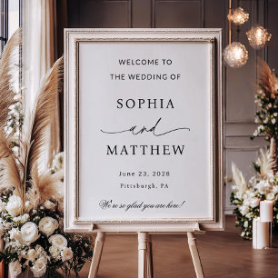 Minimalist Wedding Welcome Poster
