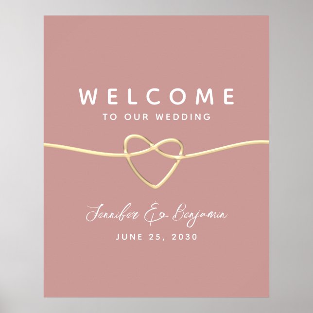 Minimalist Wedding Welcome Poster (Front)