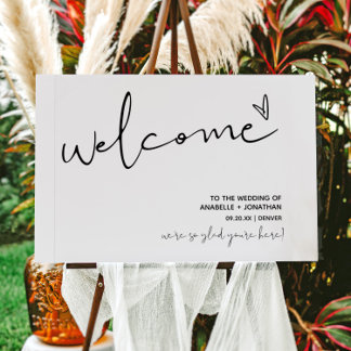Minimalist Wedding Welcome Sign