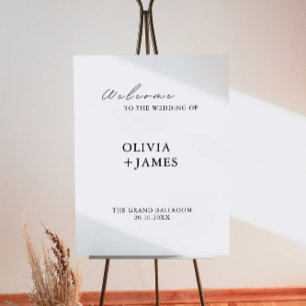 Minimalist Wedding Welcome Sign