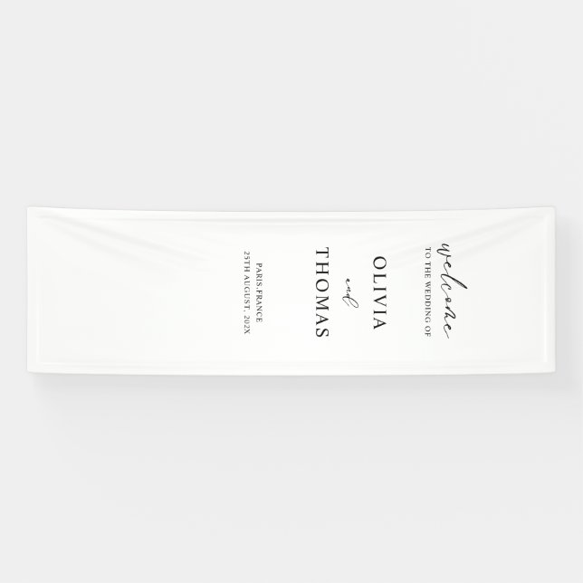 Minimalist Wedding Welcome Sign – Custom  (Horizontal)