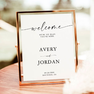 Minimalist Wedding Welcome Sign Modern Welcome