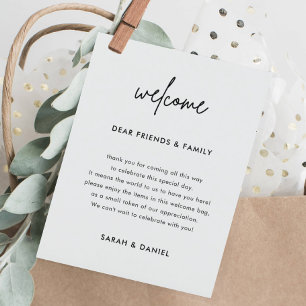 Minimalist Wedding WelcomeTimeline Itinerary