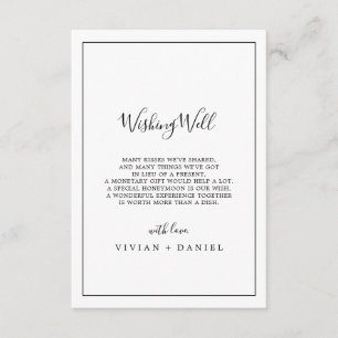 Minimalist Wedding Wishing Well Card