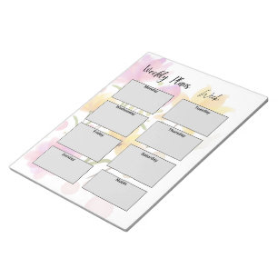 minimalist weekly plans notepad