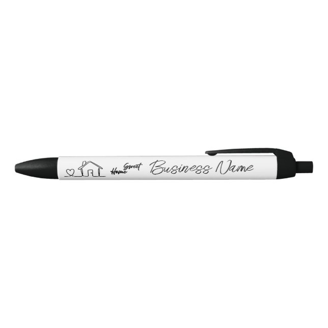 Minimalist Welcome Home Client Appreciation Black Ink Pen (Top)