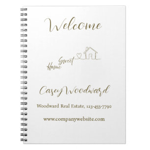 Minimalist Welcome Home Client Appreciation Notebook
