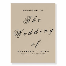 Minimalist Welcome Wedding