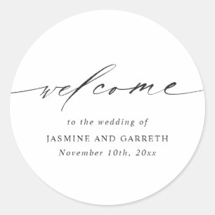 Minimalist Welcome Wedding Sticker & Label