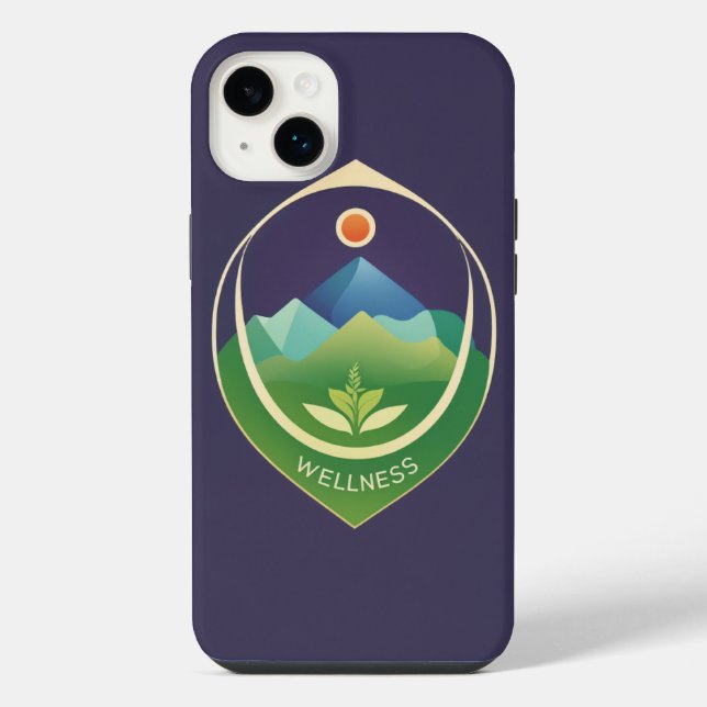 Minimalist Wellness Logo - Vector Design iPhone Case (Back)