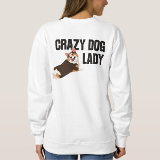 Minimalist Welsh Corgi Lover "Crazy Dog Lady" Grap Sweatshirt