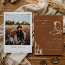 Minimalist Western Boots Country Photo Wedding