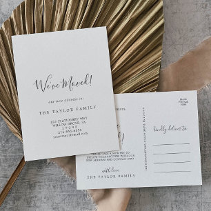 Minimalist We've Moved Moving Announcement Postcard