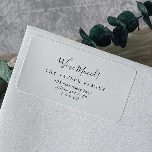 Minimalist We've Moved New Address Label