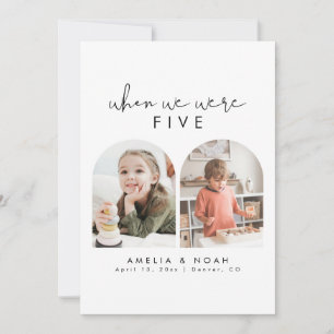 Minimalist When We Were Age Photo Table Number