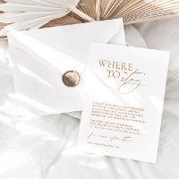 Minimalist "Where to Stay" Wedding Accommodation