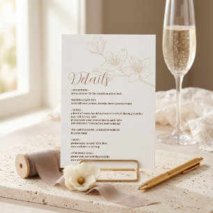 Minimalist Whimsical Script Wedding Enclosure Card