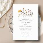 Minimalist Whimsical Wildflower Boho Wedding Invitation<br><div class="desc">Minimalist Whimsical Wildflower Boho Modern Wedding Invitation Card. Celebrate your special day with this elegant and beautiful wedding invitation card to beautify your special occasion. All the texts are pre-arranged for you to personalise easily and quickly with your own details. If you need further customisation or matching items, please email...</div>