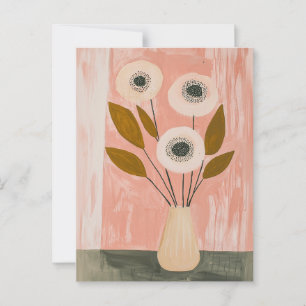 Minimalist Whimsy Flowers No.029 Postcard