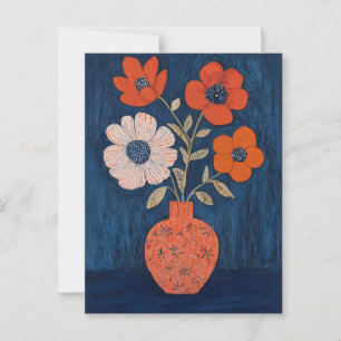 Minimalist Whimsy Flowers No.032 Postcard