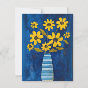 Minimalist Whimsy Flowers No.035 Postcard