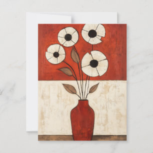 Minimalist Whimsy Flowers No.039 Postcard