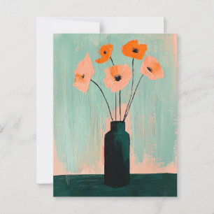 Minimalist Whimsy Flowers No.042 Postcard