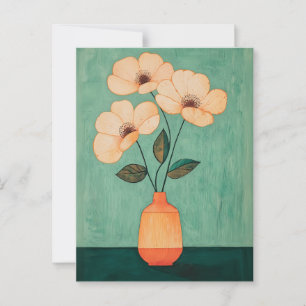 Minimalist Whimsy Flowers No.043 Postcard