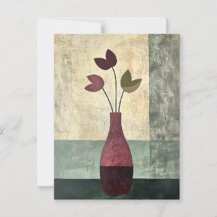 Minimalist Whimsy Flowers No.064 Postcard
