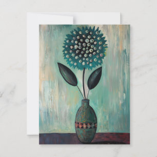 Minimalist Whimsy Flowers No.065 Postcard