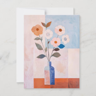 Minimalist Whimsy Flowers No.072 Postcard