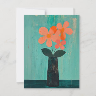 Minimalist Whimsy Flowers No.076 Postcard