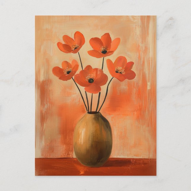 Minimalist Whimsy Flowers No.083 Postcard (Front)