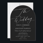 Minimalist White and Black Simple Wedding Arch Invitation<br><div class="desc">***this design is part of a collection*** _______________________ this design template is fully editable and customisable by you the customer - click personalise further button if you wish to move, add, delete, or make significant changes to the design _______________________ *if you have any DESIGN questions or need more designs or...</div>