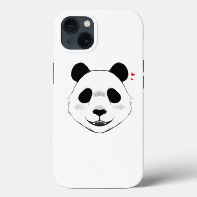 Minimalist white background cute panda design Case-Mate iPhone case (Back)